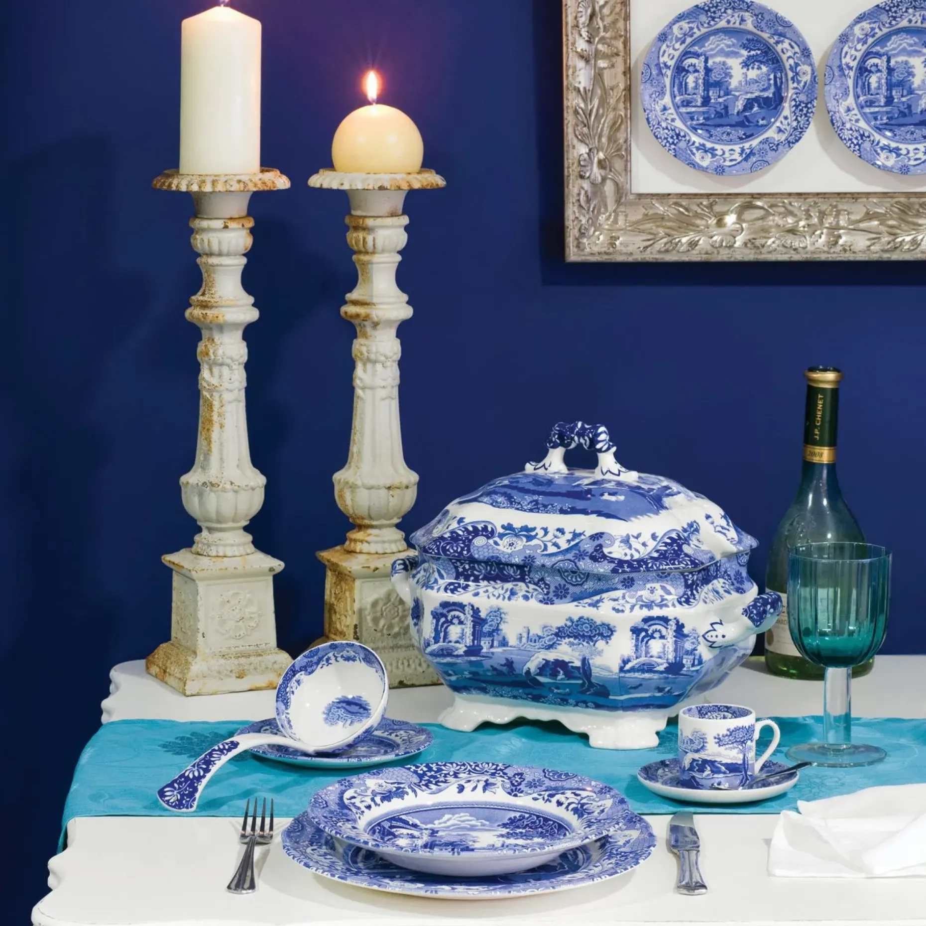 Blue Italian Dyp Tallerken