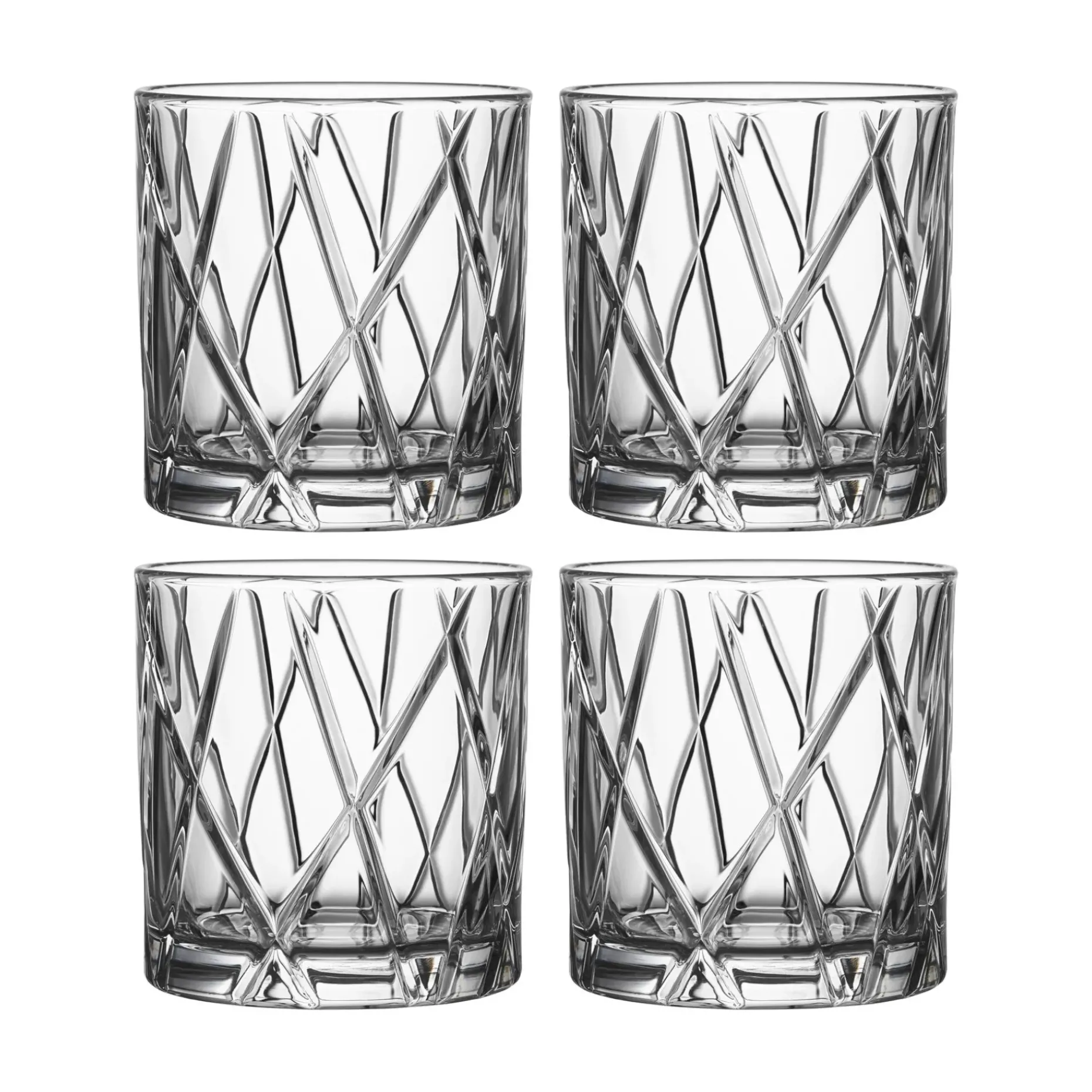 City Double Old Fashioned Glass 4-Pakk