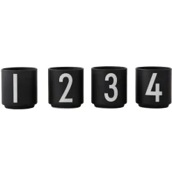 Design Letters Espressokopper 4-Stk. Svart