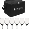 Expert Vinglass Veske Svart Inkl 6 Vinglass