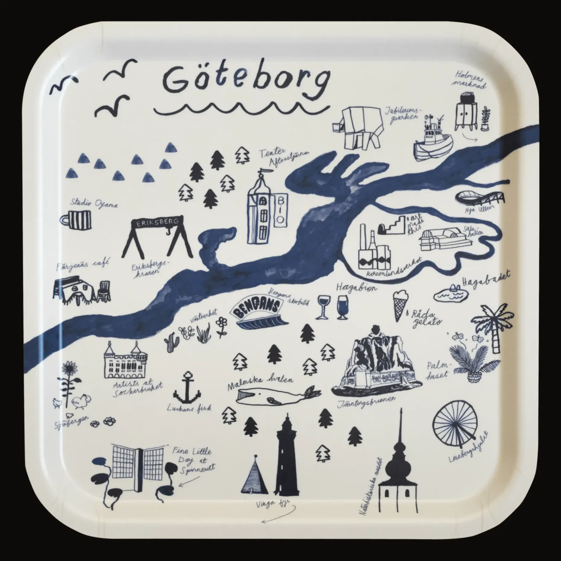 Gothenburg Brett 32 X 32 Cm