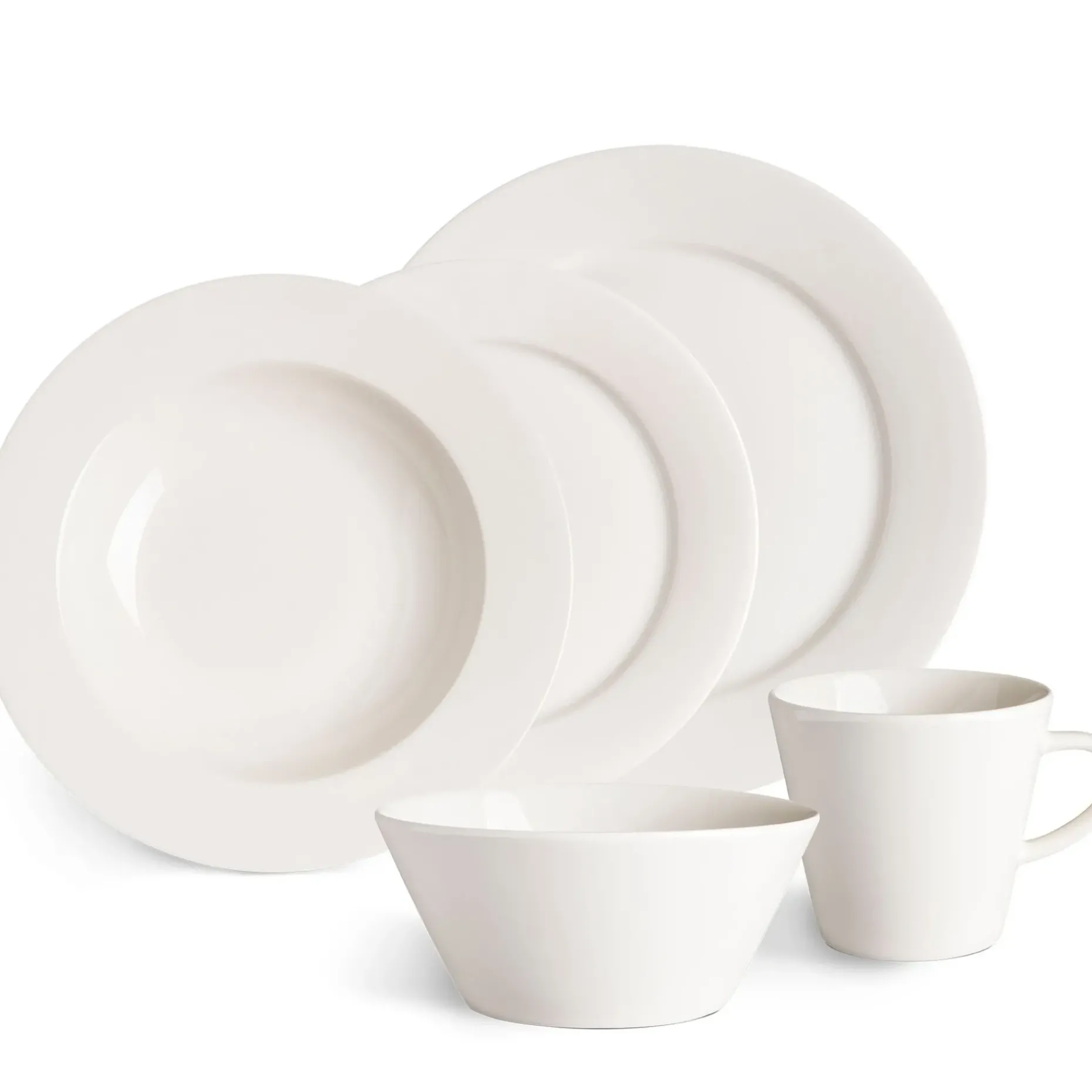 Kalk Dyp Tallerken 23 Cm 4-Stk.