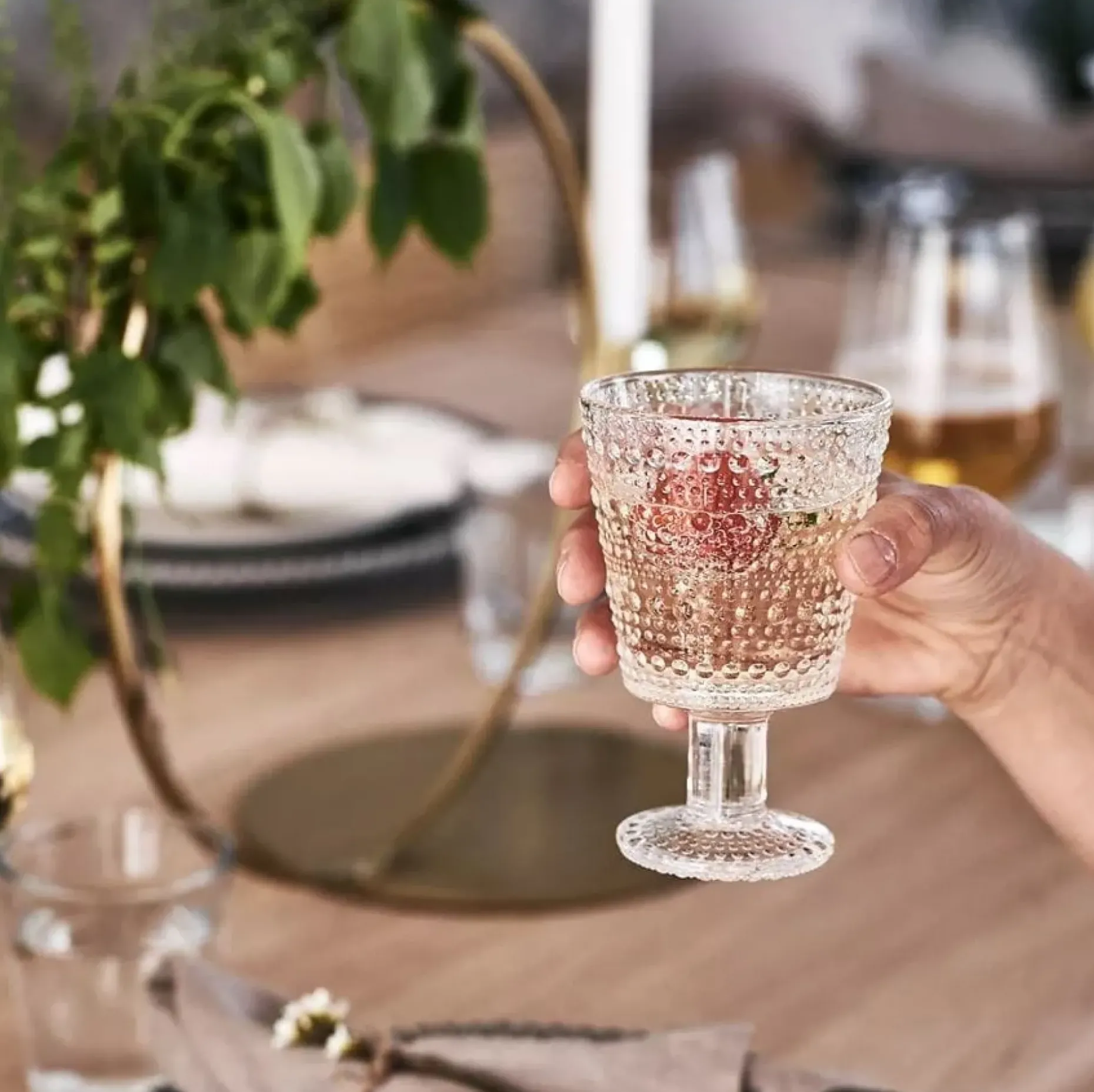 Kastehelmi Drikkeglass Pa Fot 26 Cl 4-Stk.