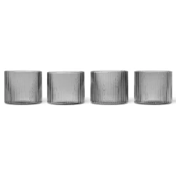 Ripple Glass Lavt 4-Pakning