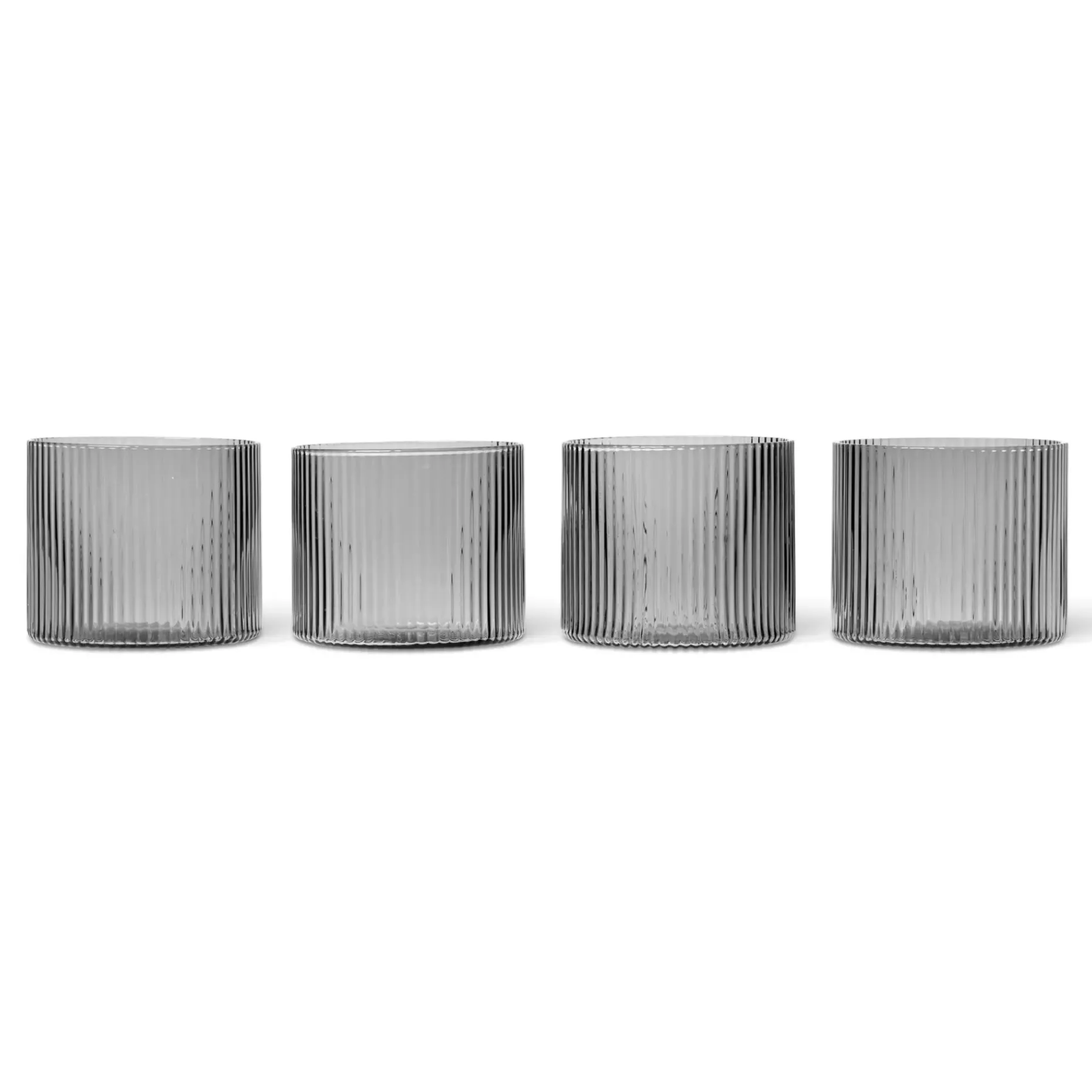 Ripple Glass Lavt 4-Pakning