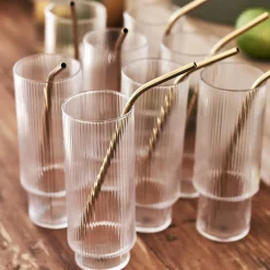 Ripple Long Drink Glass 4-Pakk