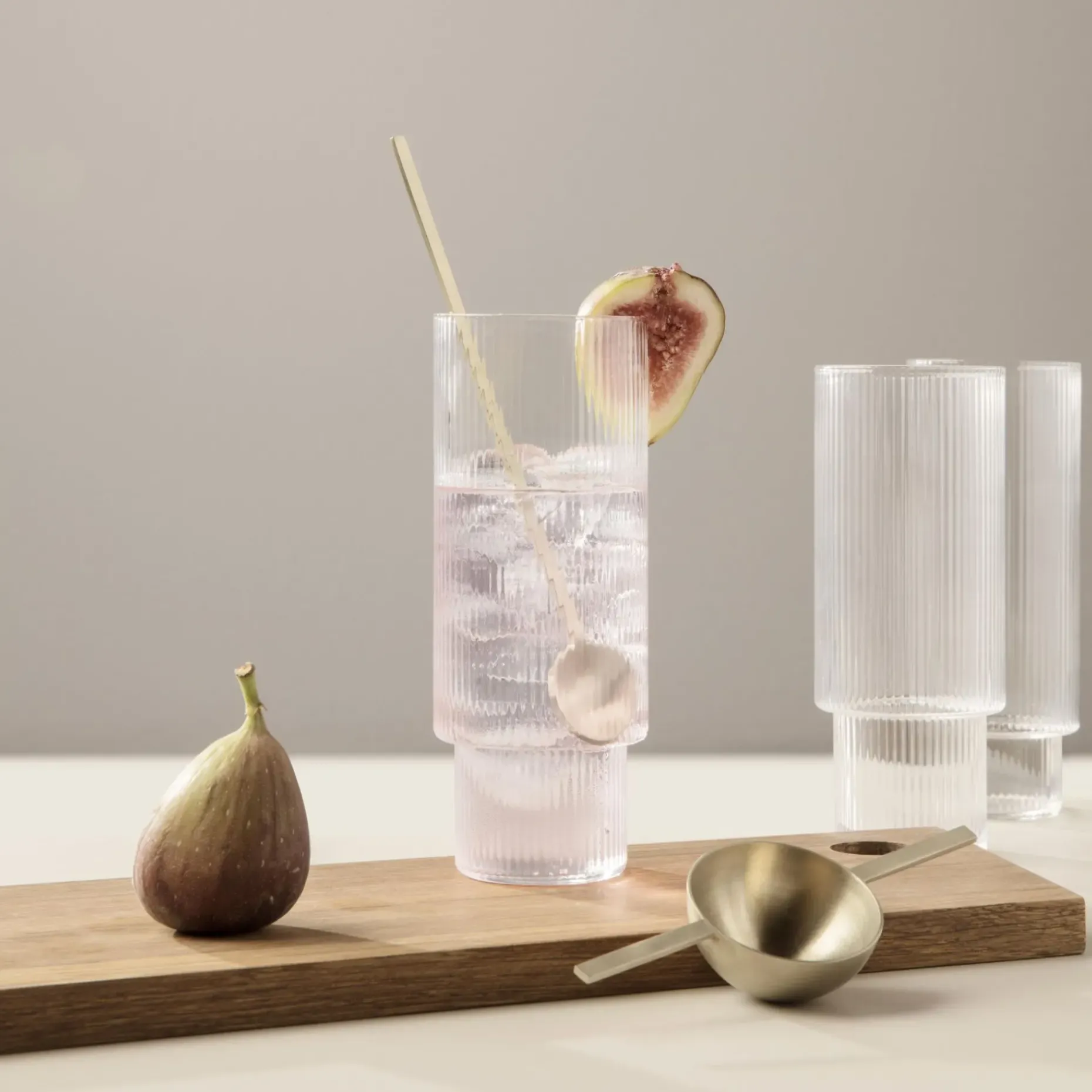 Ripple Long Drink Glass 4-Pakk