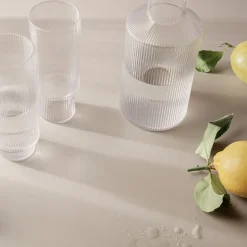 Ripple Long Drink Glass 4-Pakk