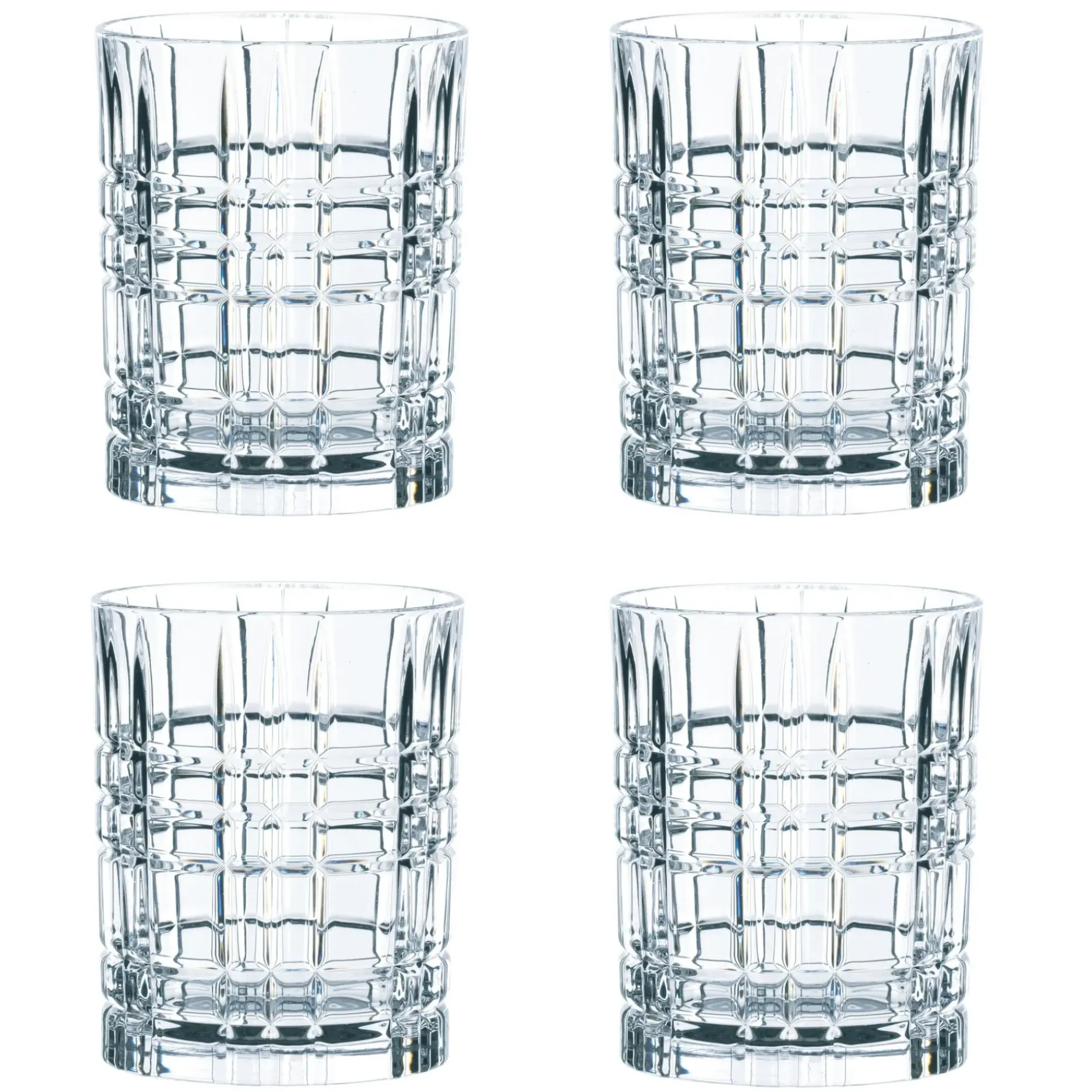 Square Whiskyglass 34 Cl 4-Stk.