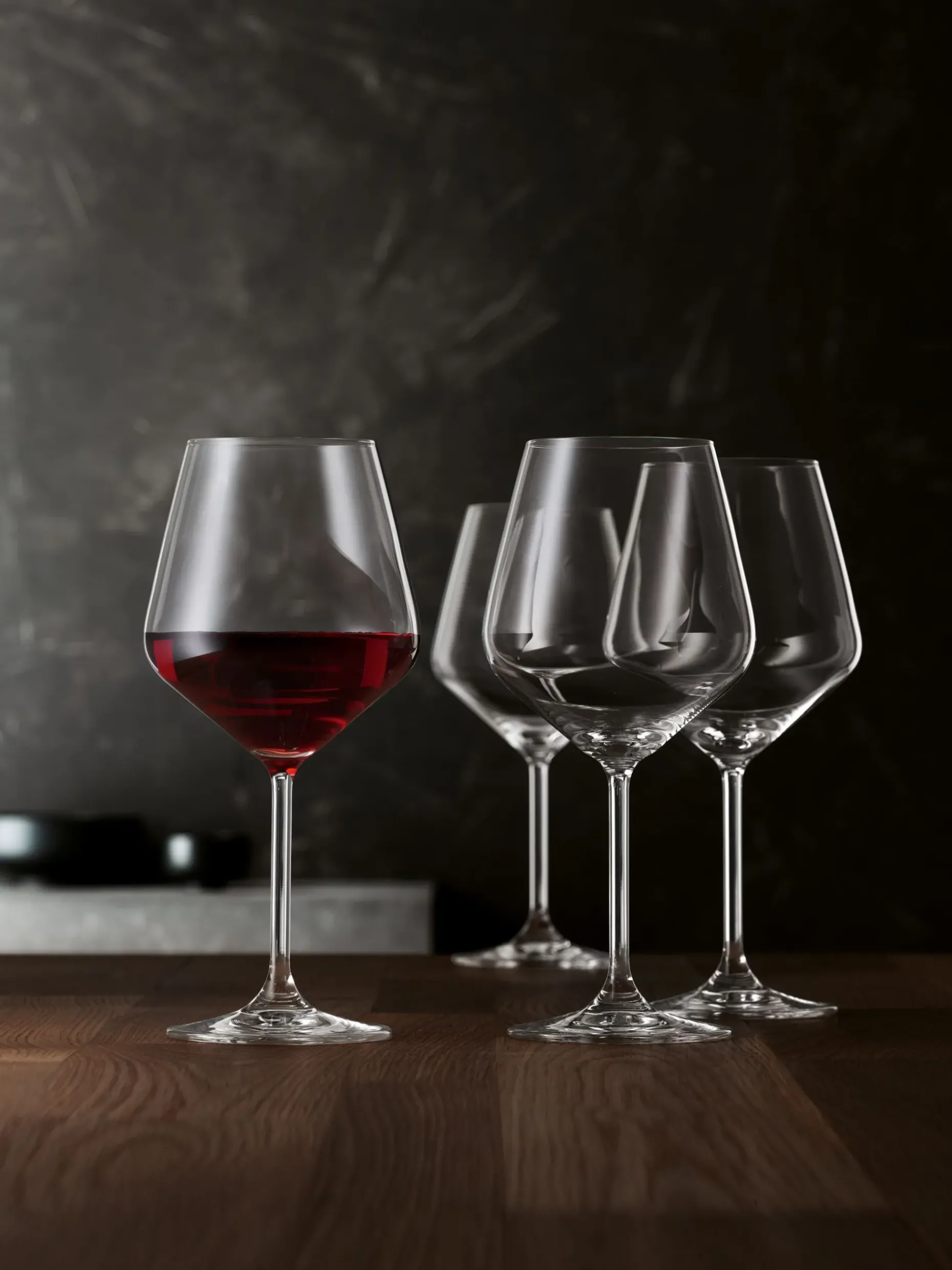 Style Burgundy Rodvinsglass 4-Pakning